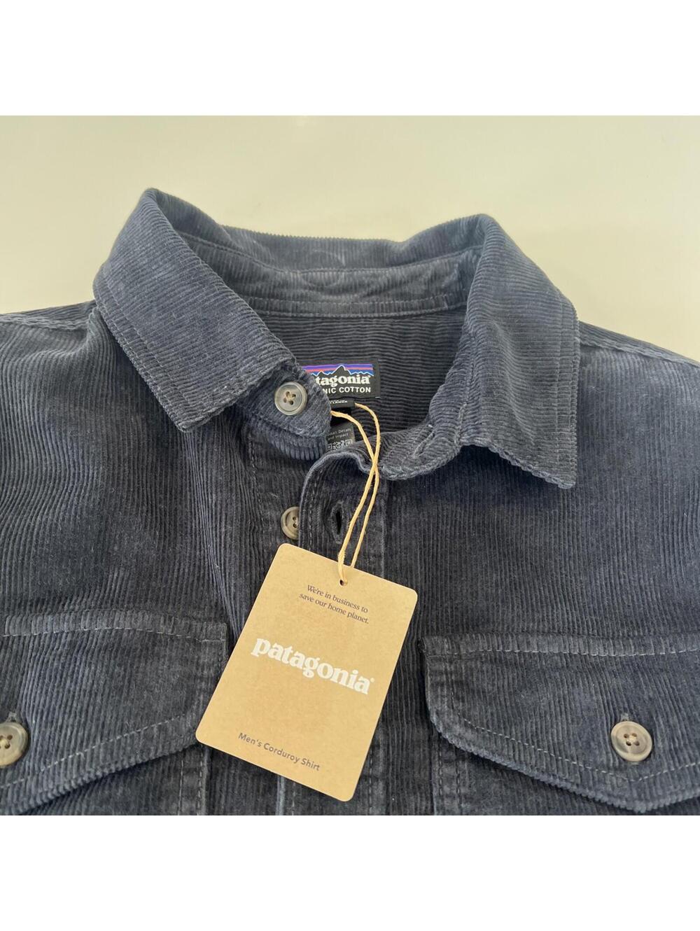 Patagonia Men's Corduroy Heavy-Weight Button Up Shirt Smolder Blue Size S - Picture 4 of 13